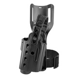 Coldre E Plataforma De Cintura Lowride Com Fita De Perna Para Pistola Beretta Apx Taurus Ts9 G3 Toro Série Th E 800 Glock G17 G19 G22 Com Lanterna Acoplada Sc181 Só Coldres