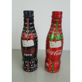 Coleção 2 Garrafa Coca Cola Brasil Natal 2014 Aluminio Rara