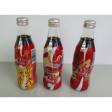 Coleção 3 Garrafa Coca Cola Olimpiadas Beijing 2008 Raras