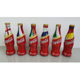 Coleção 6 Garrafa Coca Cola Uefa Euro 2004 Cheias Novas Rara