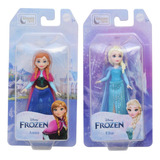 Coleção C/ 2 Mini Bonecas Princesas Disney Frozen 9 Cm Hpd4x