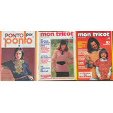 Coleção De Revistas De Moda Ponto Por Ponto E Mon Tricot Editora Abril 1975
