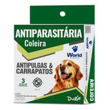 Coleira Para Cães Anti Pulgas E Carrapatos 56cm Dugs 17g Cor Verde