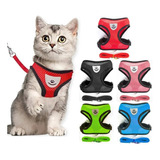 Coleira Peitoral Para Gatos Coleira Com Guia Super Ofertas Cor Azul Tamanho Da Coleira P