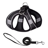 Coleira Peitoral Quays Para Pet - Refletivo Preto, Tamanho Pp, Ideal Para Cães E Gatos. Confortável, Ajustável E Seguro, Com Design Moderno Para Passeios Seguros E Visibilidade Noturna