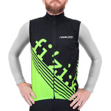 Colete De Ciclismo Corta Vento Marcio May Fizik Preto