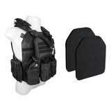 Colete Modular Airsoft Plate Carrier 9 Peças + Placas Eva