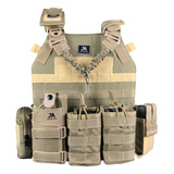 Colete Modular Plate Carrier Airsoft 9 Peças Ja Rio Militar