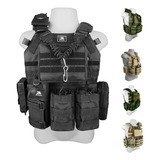 Colete Modular Plate Carrier Contato + 8 Peças + Bandoleira