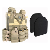 Colete Modular Plate Carrier + Placas Fake Eva Airsoft Ja