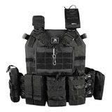 Colete Plate Carrier Ja + 8 Acessórios + Bandoleira