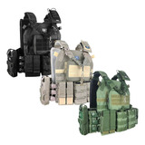 Colete Plate Carrier Modular Airsoft Militar 9 Acessórios Ja