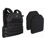 Colete Plate Carrier Modular Airsoft + Placas Fake Proteção