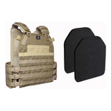 Colete Plate Carrier Modular Tático Airsoft + Placa Fake Eva