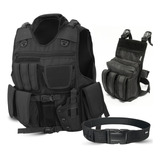 Colete Tático + Bornal Airsoft Vigilante Segurança Policia