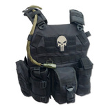 Colete Tático Modular Plate Carrier Preto Airsoft Shooter