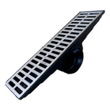 Coletor Ralo Linear 15x50 Saída Lateral 50mm Grelha Alumínio