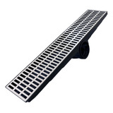 Coletor Ralo Linear 20x100 Saída Lateral Grelha Alumínio 