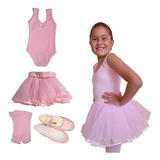 Collant Da Roupa De Ballet Infantil C/ Saia Tule Tutu, K4
