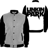 College Moletom Moleton Costas Linkin Park White Logo Lp052