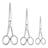 Combo 3 Tesoura Cabelo Fio A Laser 5, 6 E 7 Mundial Aço Inox