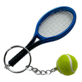 Combo 4 Chaveiros Roland Garros Tenistas Mini Raquete + Bola