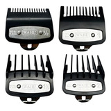 Combo 4 Pentes Wahl Clip De Metal 0.5 / 1 / 1.5 / 2 C Ferro Cor Preto