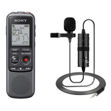 Combo Gravador Áudio Mp3 Sony Px240 + Microfone De Lapela