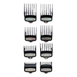 Combo Pentes Wahl Premium Metal 8 Peças 0,5/1/1,5/2,3,4,6,8 Cor Preto