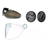 Combo Viseira+botões+vis Solar Paralelos Capacete Zeus 202fb