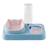 Comedouro Bebedouro Automático Elevado Cão Gato Cachorro Pet Cor Azul-claro