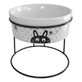 Comedouro Elevado Com Pote De Porcelana 300ml Vários Modelos