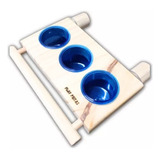 Comedouro Triplo Play Psitas, Com Potinhos De Plástico.