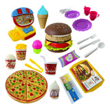 Comidinha Pizza Hamburguer Brinquedo Infantil Fastfood 27pcs