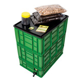 Composteira Doméstica 128 Litros + Minhocas Cor Composteira Verde