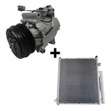 Compressor + Condensador Ar Cond. Honda Fit 2003 Ate 2008