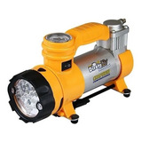Compressor De Ar Mini Bateria Portátil Chiaperini 16728 12v Cor Amarelo/cinza