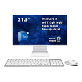 Computador All In One I7 21,5 Ssd 512gb 16g Bluetooth Wifi Cor Branco 110v/220v