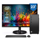 Computador Completo 2eletro Top Intel Core I7, 16gb Ram, Ssd 512gb, Bivolt, Monitor 23 Full Hd - Cd2e-0135to