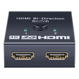 Comutador Hdmi Bidirecional 2x1: 4k@60hz, Conexão Superior, Flexibilidade E Compatibilidade Ampliada - Alternância Prática Para Tv, Monitor E Projetor