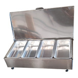 Condimentadora De Inox 4 Cubas Aluminio Cdm4cp