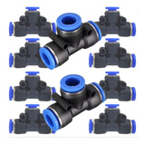 Conecfit União Em T 6mm Conexão Pneumática Tee Kit 10 Peças