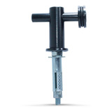 Conector Aço Inox Vidro Alvenaria Preto Fosco