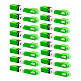 Conector D Campo Óptico Sc Apc Fast Click Kit 100 Unid Verde