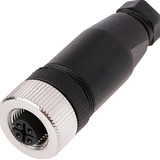 Conector Para Sensor M12 5 Pinos Fêmea Reto Pg7 Com