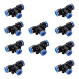 Conexão Pneumática União Em T 10mm ( Tee ) - Kit 10 Peças