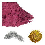 Confete 100g Colorido Cromado Picado Balão Bubble P/eventos