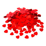 Confetes Mini Coração Metalizado Vermelho 1 Pacote