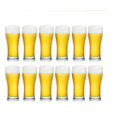 Conjunto 12 Copos Vidro Cerveja Pilsen Chopp Tulipa 200ml Cor Transparente