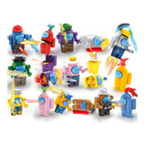 Conjunto 16 Bonecos Among Us + Acessórios Pronta Entrega